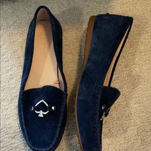 NWT kate spade blue suede loafers